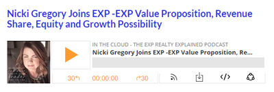 Nicki Gregory Joins EXP -EXP Value Proposition, Revenue Share, Equity and Growth Possibility