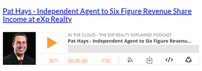 Pat Hays – Independent Agent to Six Figure Revenue Share Income at eXp Realty